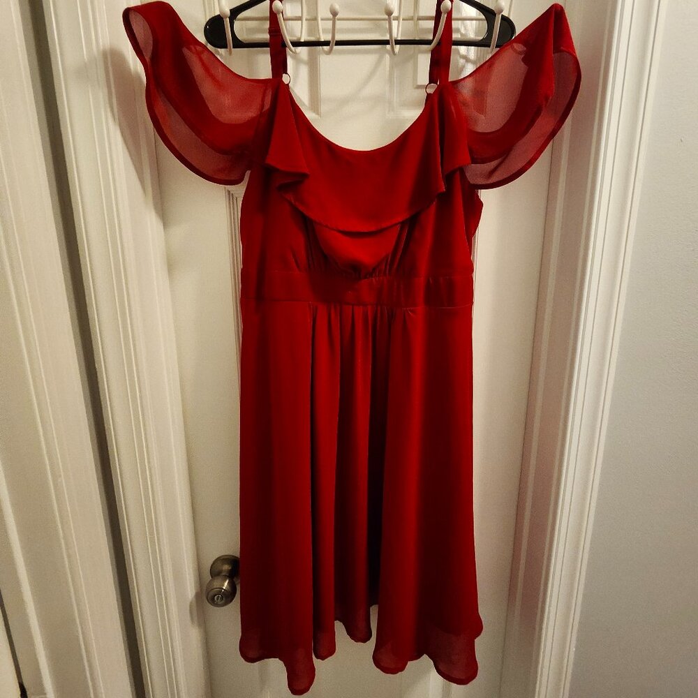 Torrid Red Cold Shoulder Dress